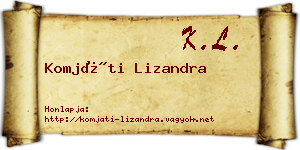 Komjáti Lizandra névjegykártya